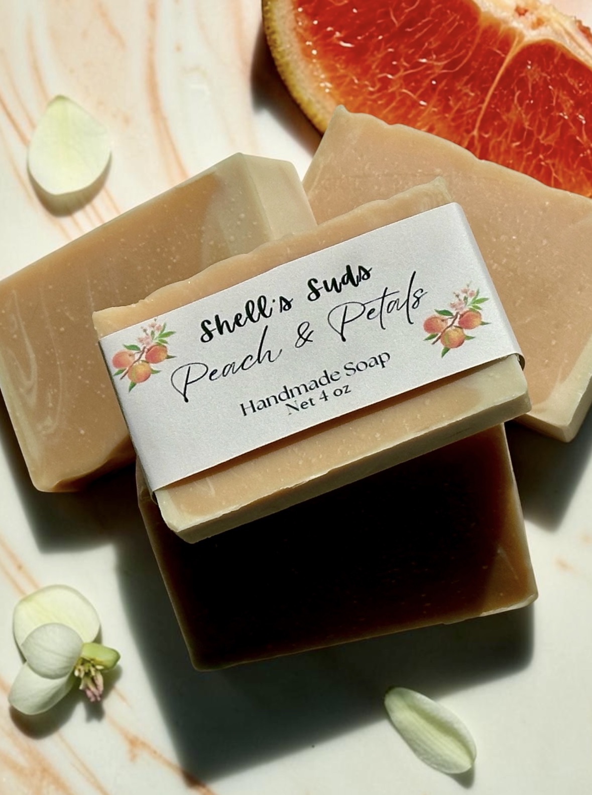 Peach & Petals — Bar soap · 4 oz